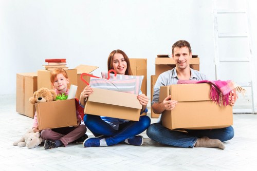 Local moving truck helping customers with relocation in Archway