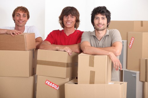 Commercial packing support for office equipment and files in Archway