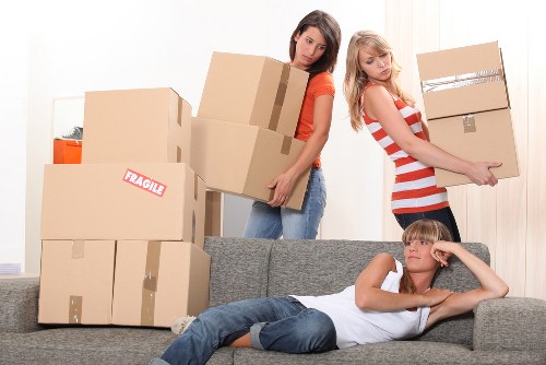 Careful handling of desks and office equipment during a move
